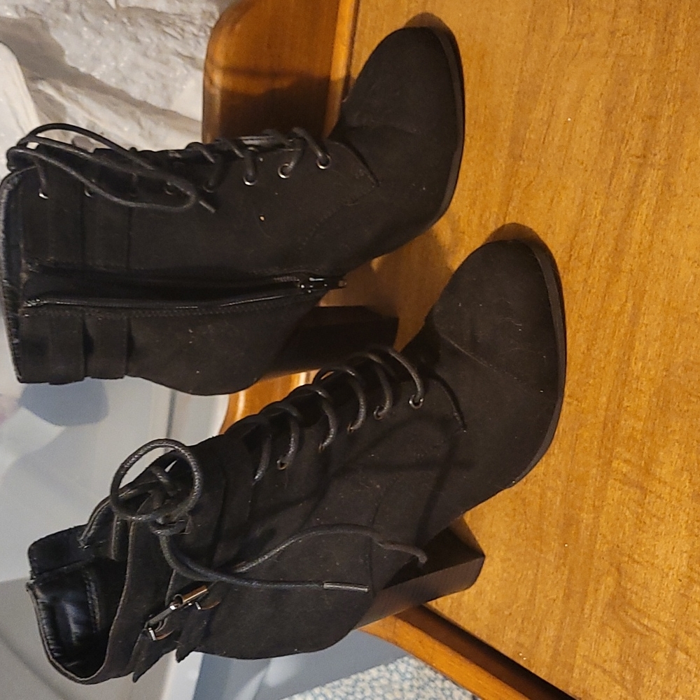 Lace up booties